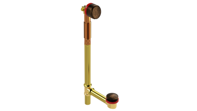 BRASS OFFSET FILL&DRAIN™ WASTE & OVERFLOW CLICKER® EXTENDED (360-5FDQ-20VB)