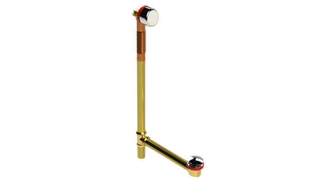 BRASS OFFSET FILL&DRAIN™ WASTE & OVERFLOW CLICKER® EXTENDED (360-5FDQ-27BCP)