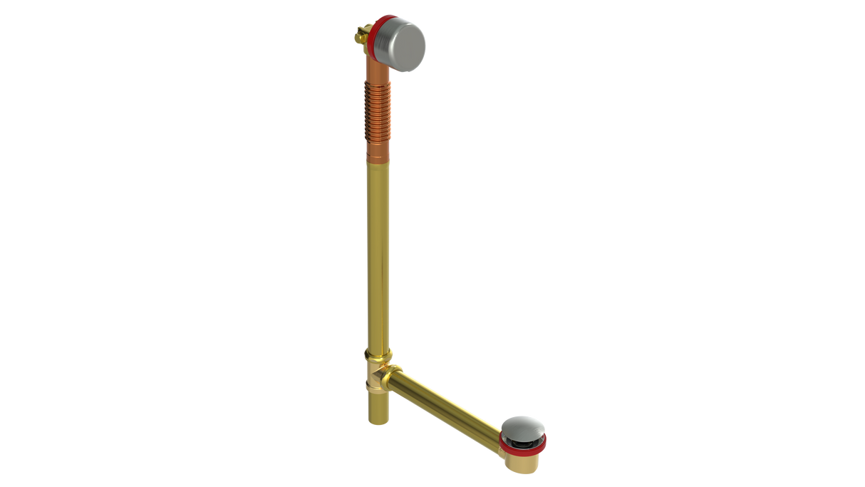 BRASS OFFSET FILL&DRAIN™ WASTE & OVERFLOW CLICKER® EXTENDED (360-5FDQ-27BN)