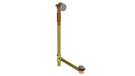 BRASS OFFSET FILL&DRAIN™ WASTE & OVERFLOW CLICKER® EXTENDED (360-5FDQ-27BN)