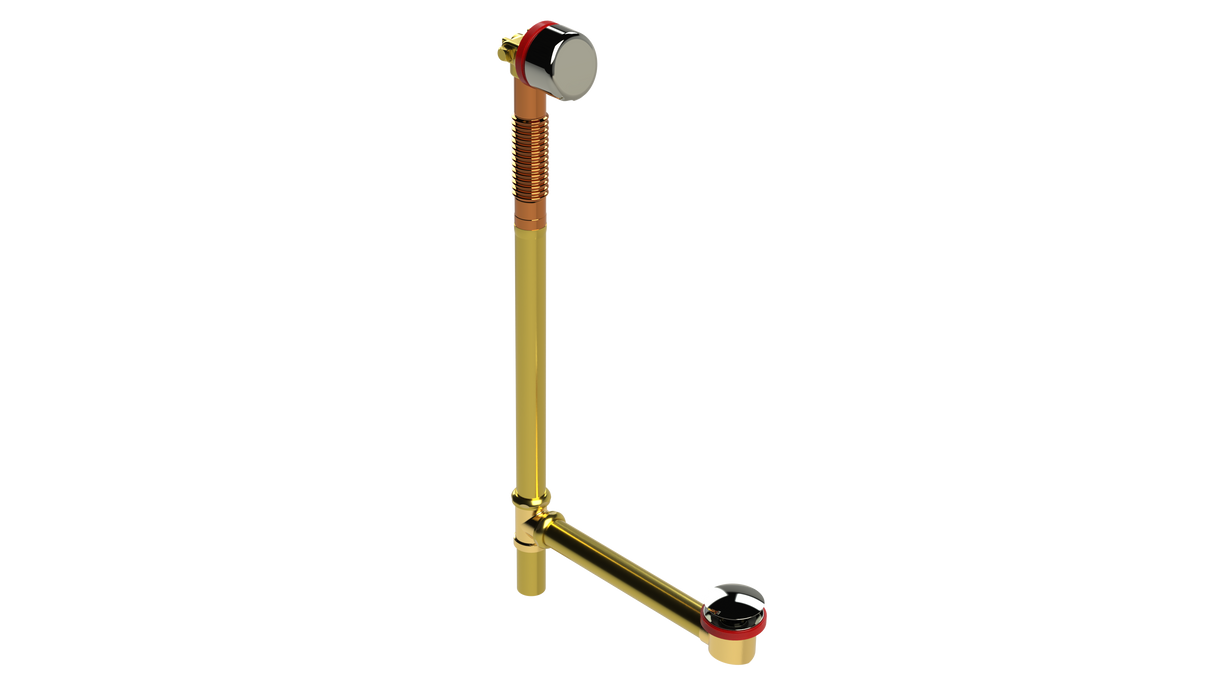 BRASS OFFSET FILL&DRAIN™ WASTE & OVERFLOW CLICKER® EXTENDED (360-5FDQ-27POLN)