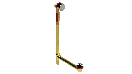 BRASS OFFSET FILL&DRAIN™ WASTE & OVERFLOW CLICKER® EXTENDED (360-5FDQ-27POLN)