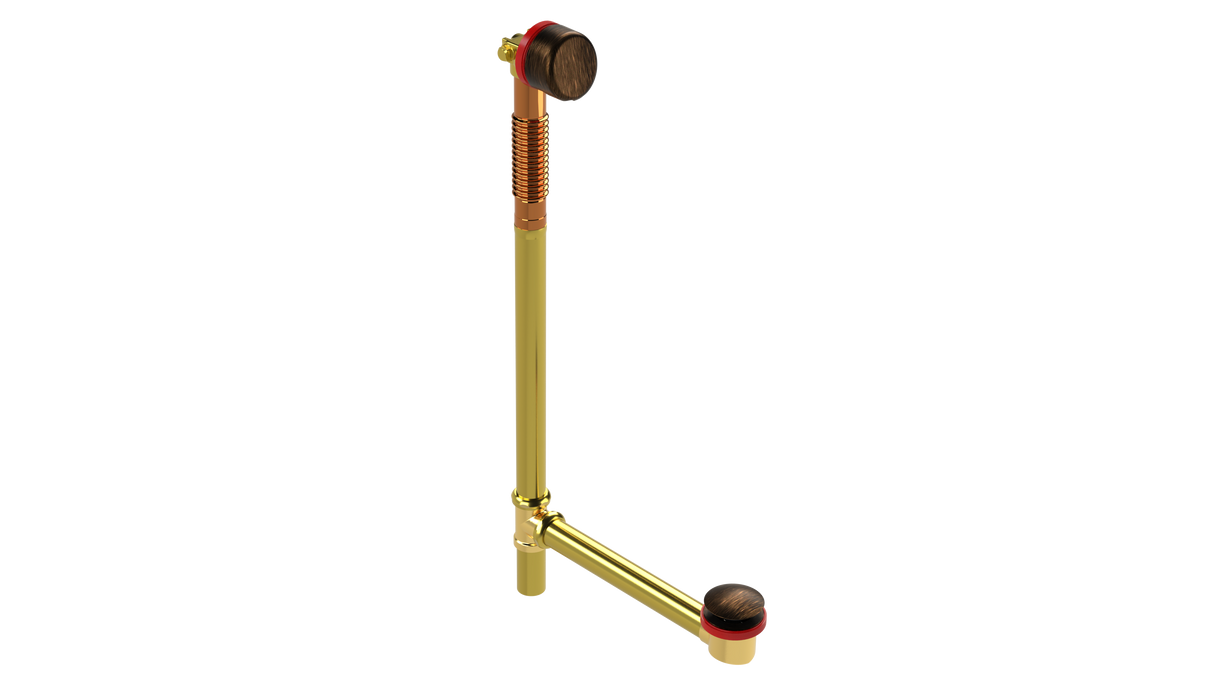 BRASS OFFSET FILL&DRAIN™ WASTE & OVERFLOW CLICKER® EXTENDED (360-5FDQ-27VB)