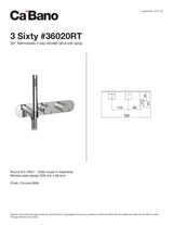 3/4" thermostatic 2-way shower valve with hand shower - TRIM ONLY