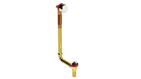 BRASS DIRECT FILL&DRAIN™ WASTE & OVERFLOW CLICKER® EXTENDED (360D-5FDQ-20BCP)