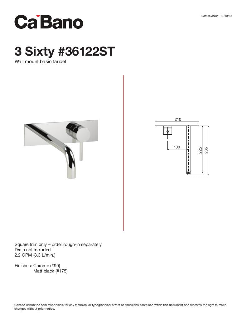 Wall mount basin faucet