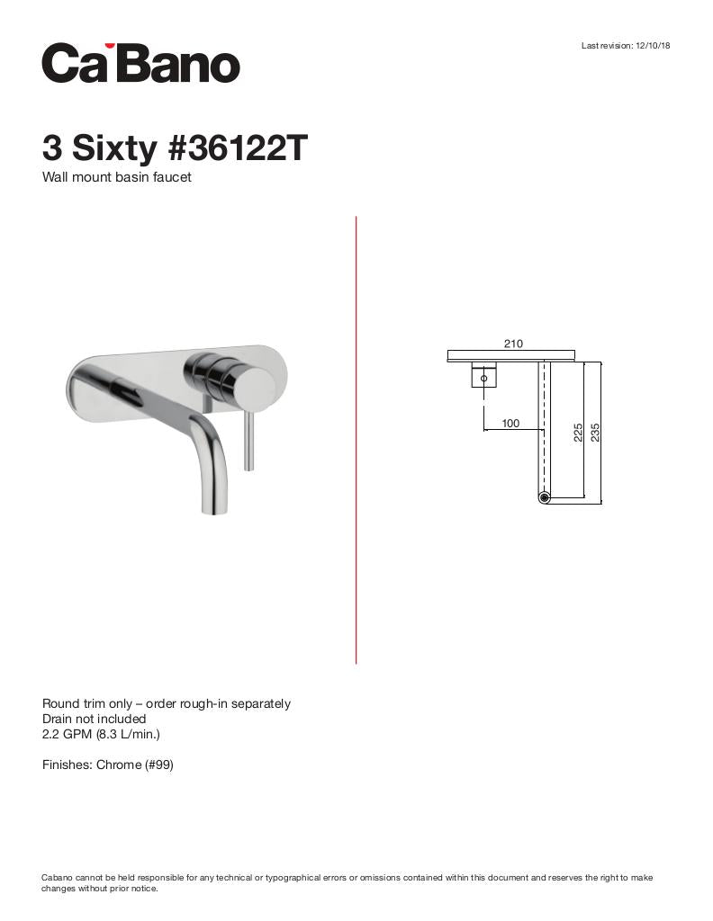 Wall mount basin faucet