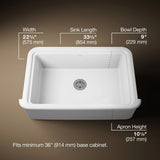 Audrine™ by Studio McGee 35-1/2" undermount single-bowl farmhouse kitchen sink