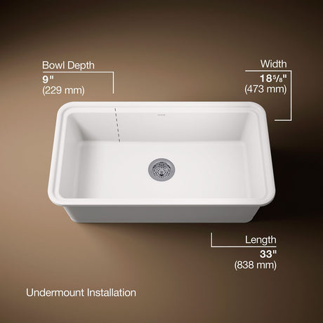 Audrine™ by Studio McGee 33" undermount single-bowl kitchen sink