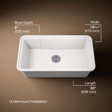 Audrine™ by Studio McGee 33" undermount single-bowl workstation kitchen sink