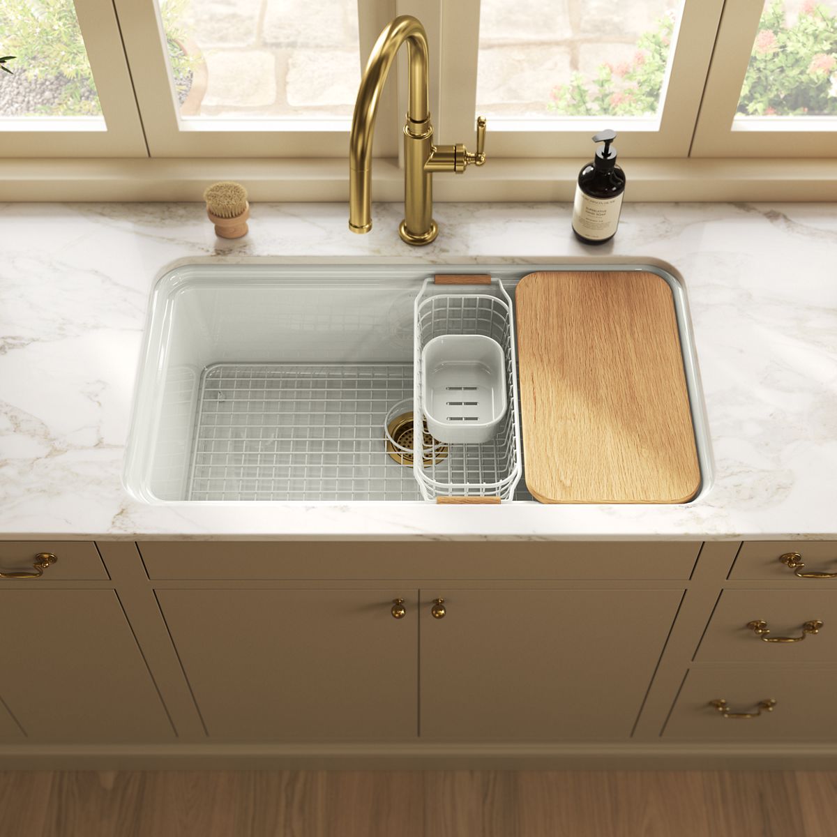 Audrine™ by Studio McGee 33" undermount single-bowl workstation kitchen sink