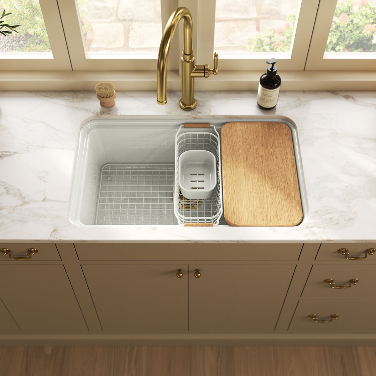 Audrine™ by Studio McGee 30" undermount single-bowl workstation kitchen sink