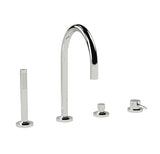 4 piece deck mount tub filler with hand shower