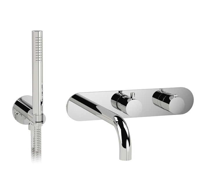 3/4" thermostatic wall mount tub fller with hand shower - TRIM ONLY