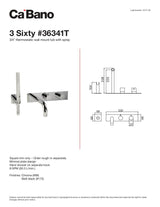 3/4" thermostatic wall mount tub fller with hand shower - TRIM ONLY