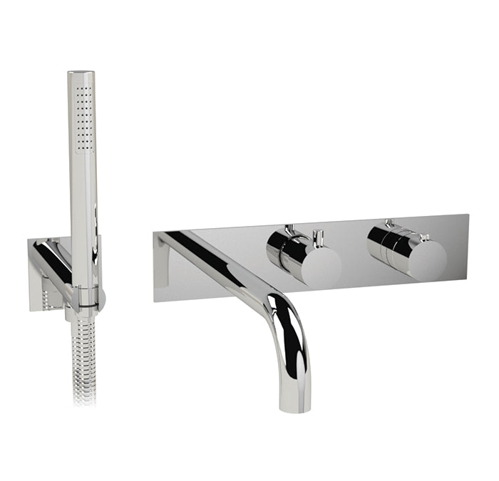 3/4" thermostatic wall mount tub fller with hand shower - TRIM ONLY