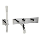 3/4" thermostatic wall mount tub fller with hand shower - TRIM ONLY
