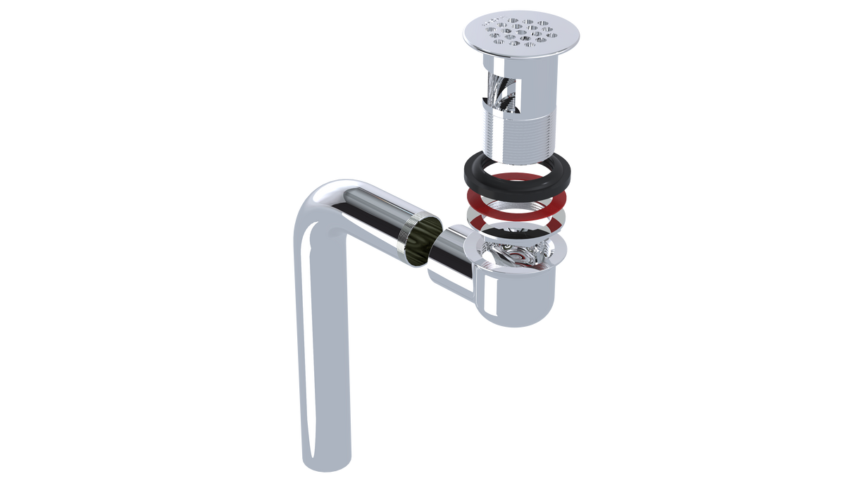 1-1/4" Offset Lav Drain w/ Grid Drain (OK4124)