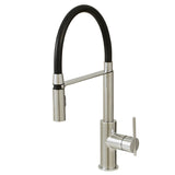 Pull-out dual stream mode kitchen faucet