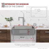 27 in Dual Mount Single Bowl Kitchen Sink, 18 Gauge Stainless Steel with Standard Strainer, by Stylish® S-406T Olite