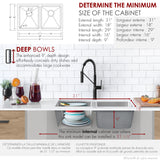 STYLISH 31 inch Double Bowl Undermount Stainless Steel Kitchen Sink