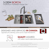 STYLISH 30 inch Workstation Double Bowl Undermount and Drop-in 16 Gauge Stainless Steel Kitchen Sink with Built in Accessories