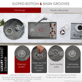 STYLISH 33 inch Workstation Single Bowl Undermount 16 Gauge Stainless Steel Kitchen Sink with Built in Accessories