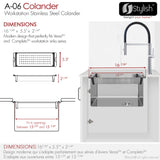 STYLISH Stainless Steel Workstation Colander