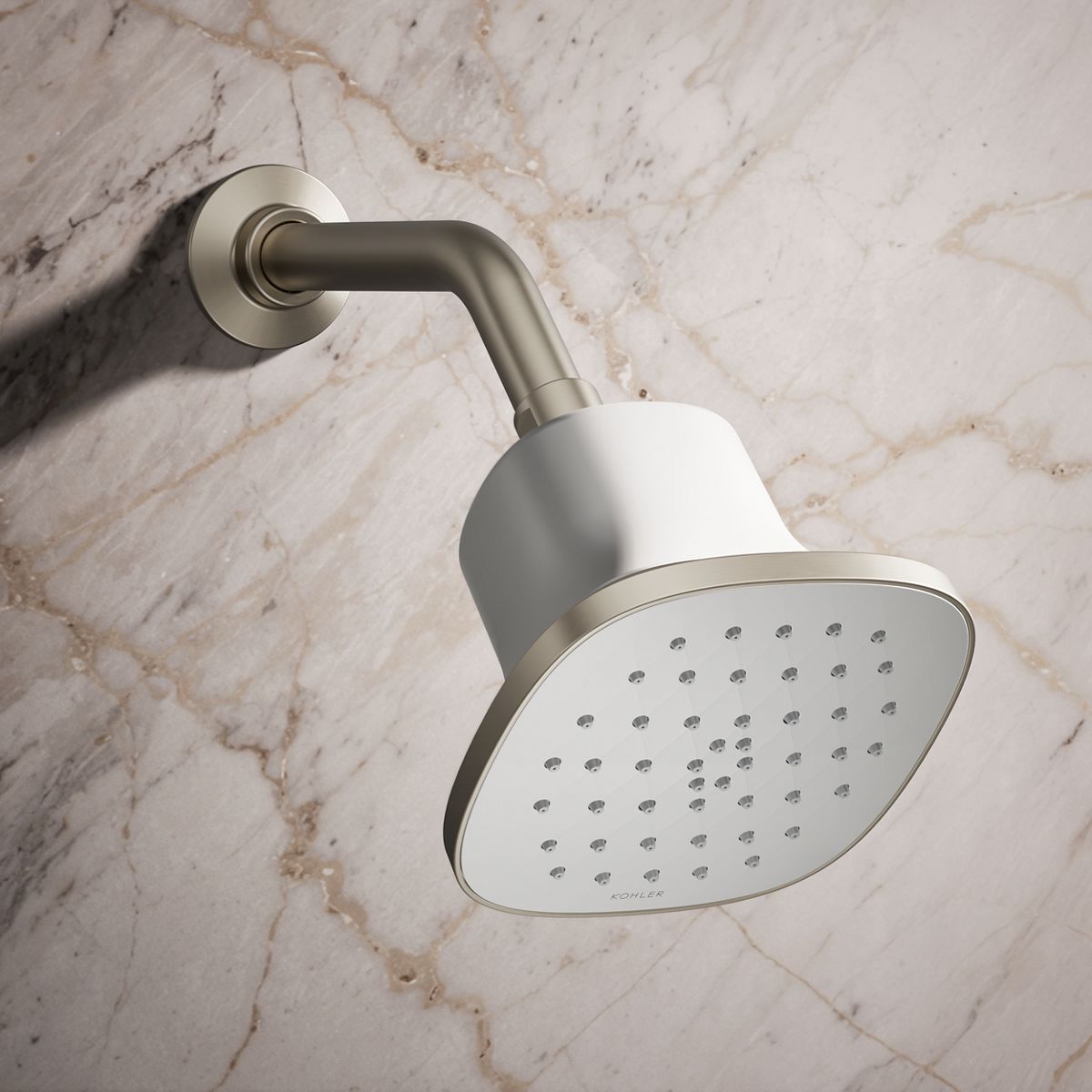 Cinq® Square single-function filtered showerhead, 2.5 gpm