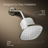 Cinq® Square single-function filtered showerhead, 2.5 gpm