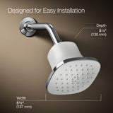 Cinq® Square single-function filtered showerhead, 2.5 gpm