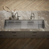 Synthos™ 69-3/4" undermount single-bowl kitchen sink