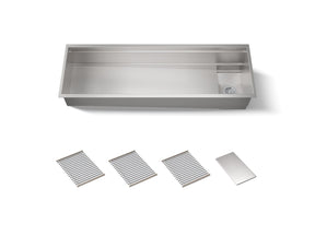 Synthos™ 57-3/4" undermount single-bowl kitchen sink