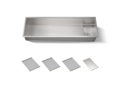 Synthos™ 57-3/4" undermount single-bowl kitchen sink