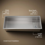 Synthos™ 45-3/4" undermount single-bowl kitchen sink