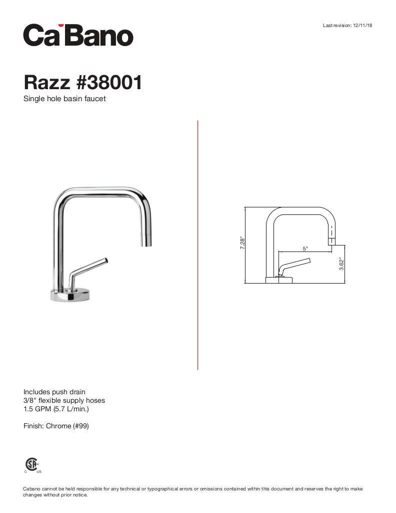 Razz single hole basin faucet