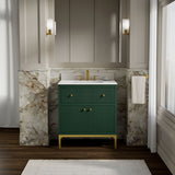 Calpa® 30" bathroom vanity cabinet with sink and quartz top