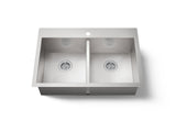 Vault™ 33" top-/undermount double-bowl kitchen sink