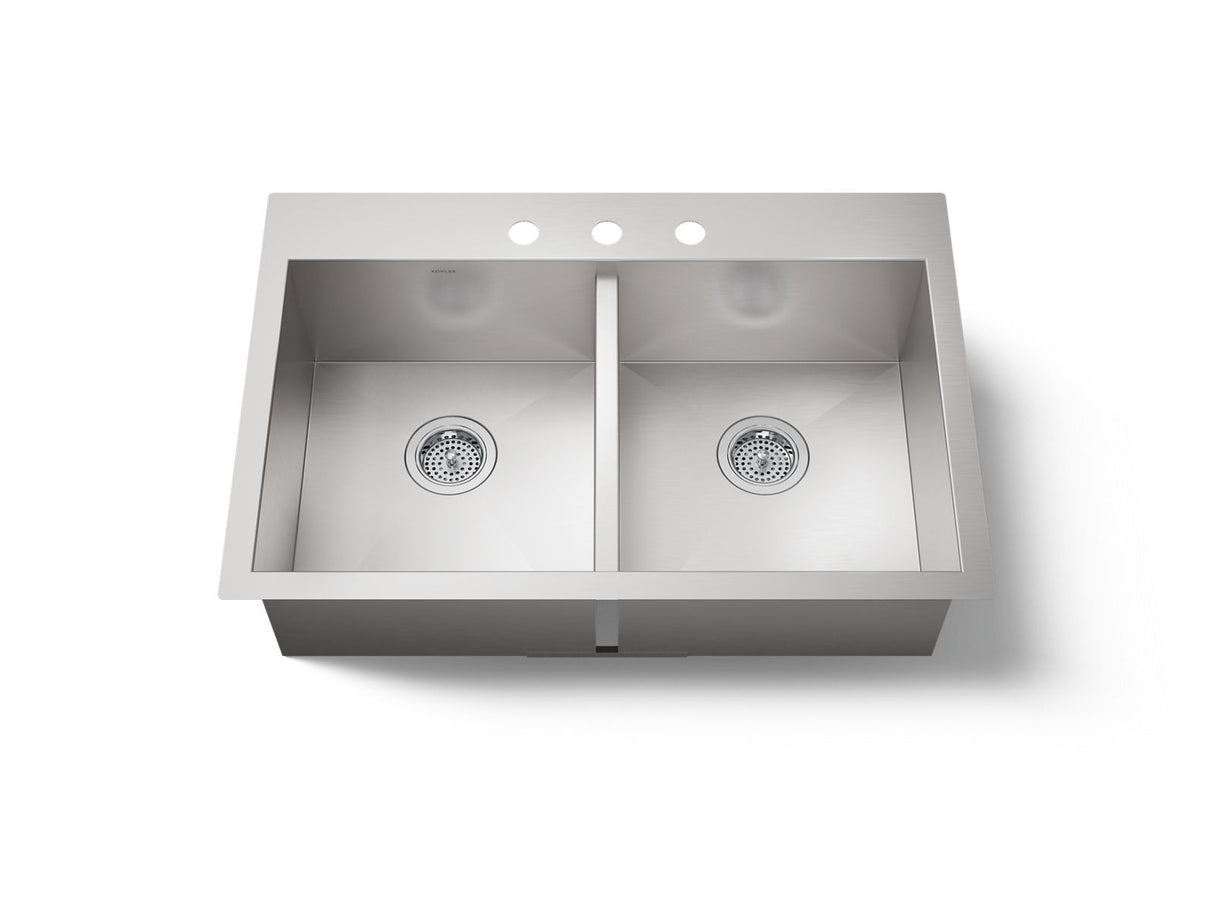 Vault™ 33" top-/undermount double-bowl kitchen sink