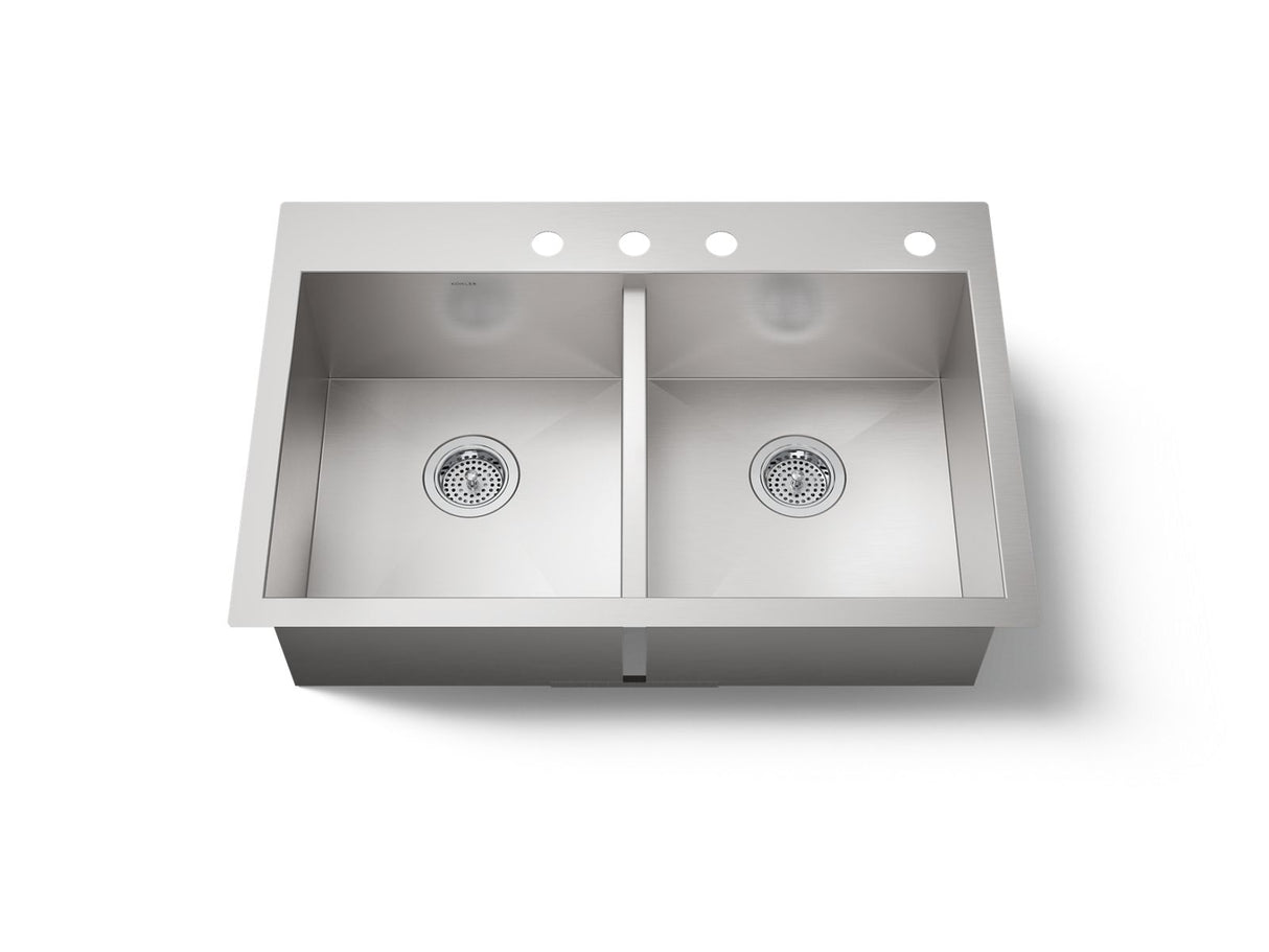 Vault™ 33" top-/undermount double-bowl kitchen sink