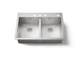 Vault™ 33" top-/undermount double-bowl kitchen sink
