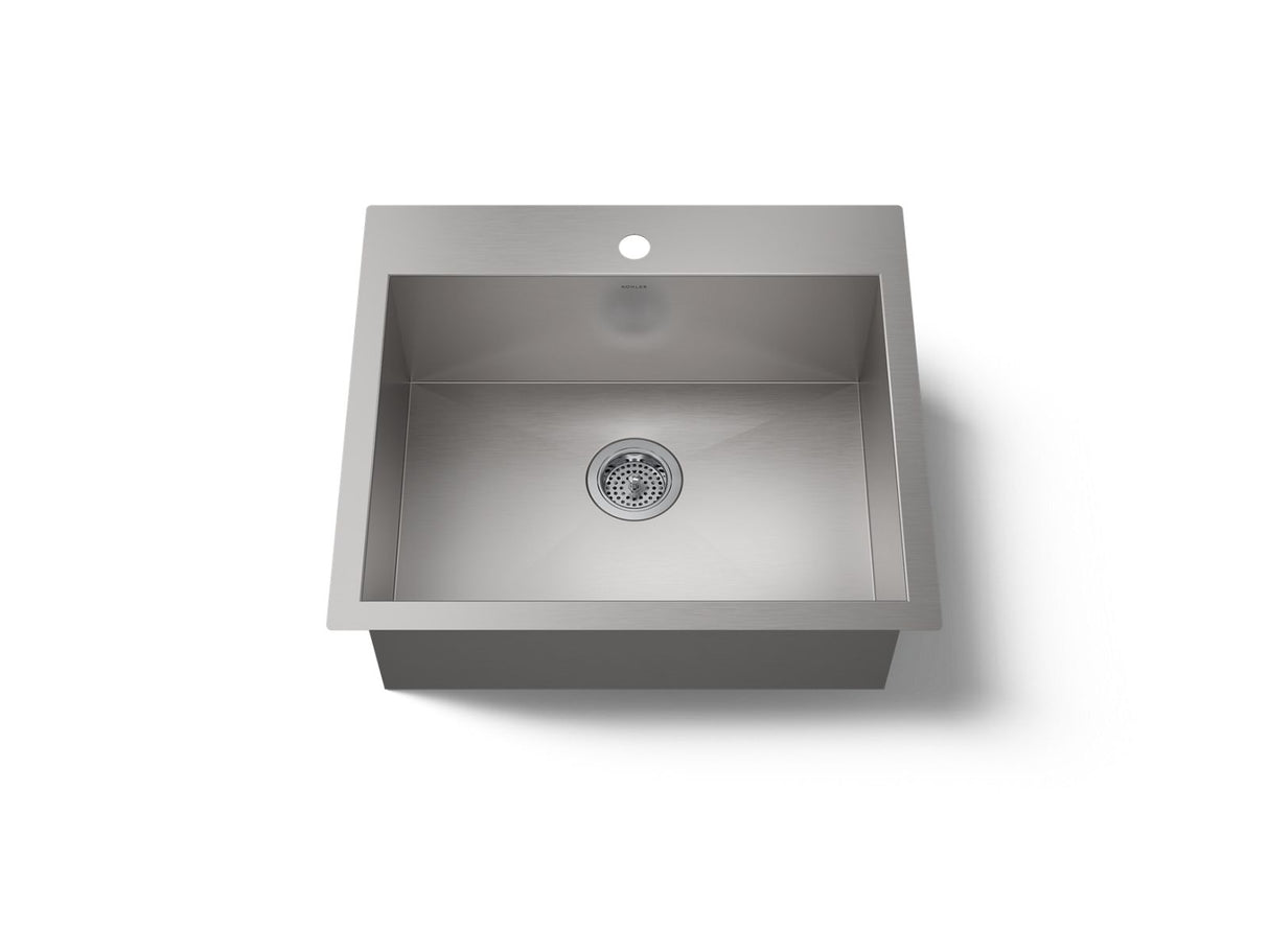 Vault™ 25" top-/undermount single-bowl kitchen sink