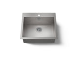Vault™ 25" top-/undermount single-bowl kitchen sink