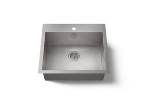 Vault™ 25" top-/undermount single-bowl kitchen sink