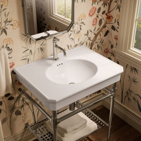 Claude™ by Studio McGee 30" rectangular pedestal/console table bathroom sink