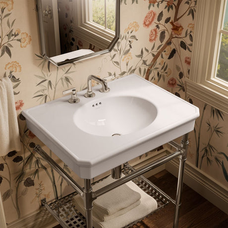 Claude™ by Studio McGee 30" rectangular pedestal/console table bathroom sink