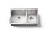 Vault™ 33" top-/undermount double-bowl kitchen sink
