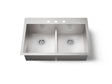 Vault™ Smart Divide® 33" top-/undermount double-bowl kitchen sink
