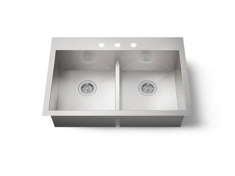 Vault™ Smart Divide® 33" top-/undermount double-bowl kitchen sink