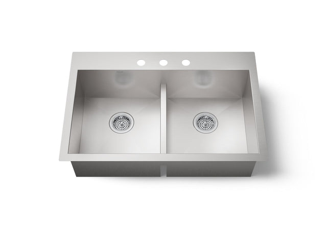 Vault™ Smart Divide® 33" top-/undermount double-bowl kitchen sink